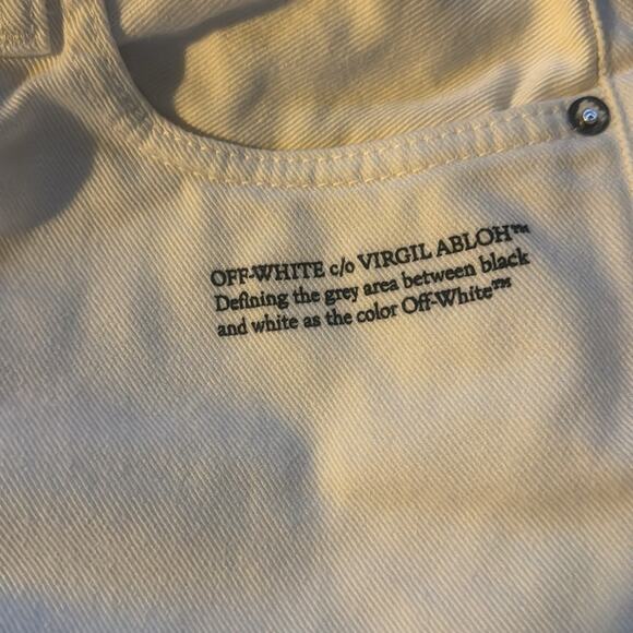 OFF-WHITE™ white Denim shorts 31 - Picture 7 of 15